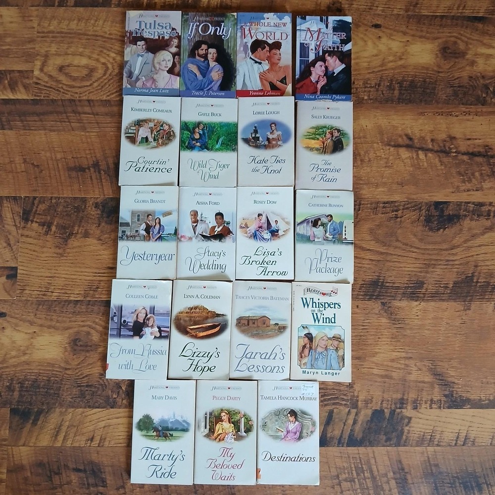 Heartsong Presents Lot Of 19 Paperback Inspirational Christian Romance Books Vtg